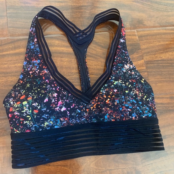 lululemon athletica Tops - Lululemon Athletica Floral Mesh Sports Bra Size 2